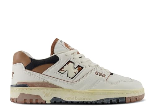 New Balance Men's 550 Sneakers, Sea Salt/Pecan/Black, 38 EU