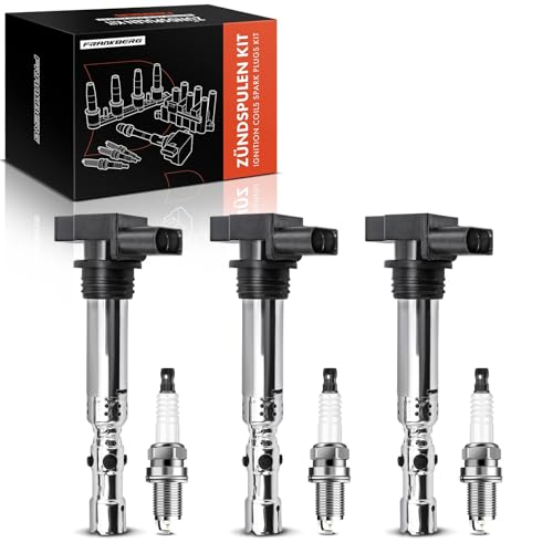 Frankberg 3x Zündspule+3x Zündkerze Kompatibel mit Ibiza III 6L1 BBM 2007-2008 Fabia I 6Y2 AWY/BMD 2001-2007 Polo 9N AWY/BMD 2002-2009 Replace# 03D905115