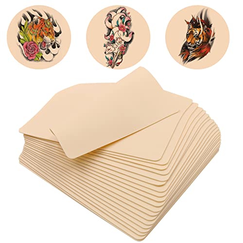 Rayyl 12 Stück Kunsthaut Tattoo Übungshaut 15 x 20cm Tattoo Haut zum Üben Silikon Fake Skin für Anfänger und Künstler
