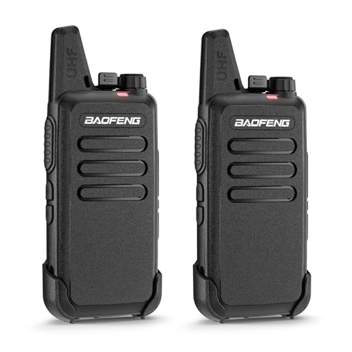 Baofeng T22 Walkie Talkie Set, 16 Kanäle PMR446 Funkgerät mit 1500mAh Akku & USB-C, Tragbares Wiederaufladbares Handfunkgerät für Gastronomie, Hotel, Lager und Baustelle (2er-Pack)