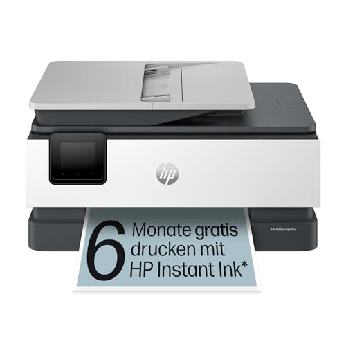HP OfficeJet Pro 8122e Multifunktionsdrucker, 6 Monate gratis drucken Instant Ink inklusive, Drucker, Scanner, Kopierer, Fax, WLAN, LAN, Duplex, ePrint, Airprint, Basalt