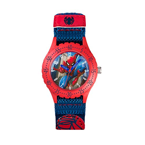 Spiderman Kinder-Armbanduhr Analog Quarz Textil SPD3495, Riemen