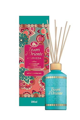 TESORI D’ORIENTE Duftstäbchen 'Ayurveda' | Aromatischer Raumduft | Amla, Orange, Patchouli & Zedernholz | Duftdauer von bis zu 8 Wochen | Sinnlicher Duft für orientalische Atmosphäre | 200ml