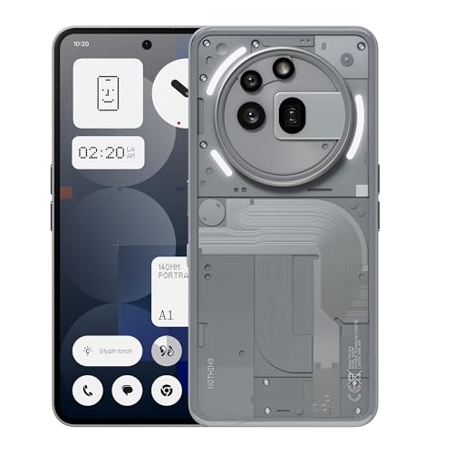 Nothing Phone (3a) Pro 256 GB - Handy mit 50 MP Periskop-Kamera, 50 MP Hauptkamera, 60-facher Ultra-Zoom, Essential Space, 12 GB RAM, Langer Akkulaufzeit und 6,77