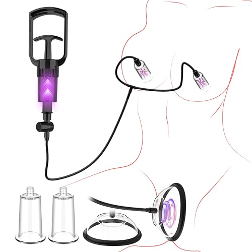 Muschipumpen Nippelpumpen Sex Spielzeug für die Frau, Vagina Klitoris Vakuumpumpe,Klitoris Nippelsauger mit Saugnäpfen & 2 Nippelpumpen Sexspielzeug, Sex Spielzeug für die Paare