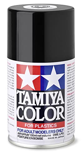 TAMIYA 85029 TS-29 Schwarz seidenmatt 100ml - Sprühfarbe für Plastikmodellbau, Modellbau und Bastelzubehör, Sprühfarbe für den Modellbau