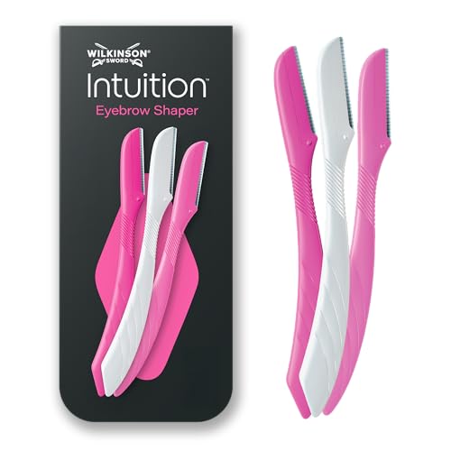 Wilkinson Sword Intuition Perfect Finish Eyebrow Shaper, Gesichtshaarentferner, Augenbrauenformer für die alltägliche Pflege, 3 Beauty-Tools