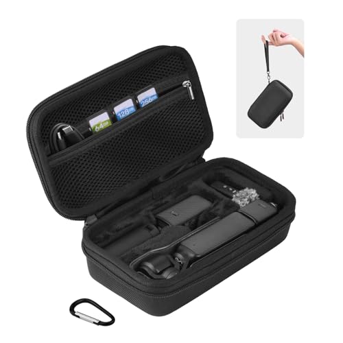 BRDRC Osmo Pocket 3 Tasche, Tragbarer Aufbewahrungs Koffer, Carrying Case kompakte Reiseschutz Tasche für DJI Osmo Pocket 3 Creator Combo Zubehör (Schwarz)