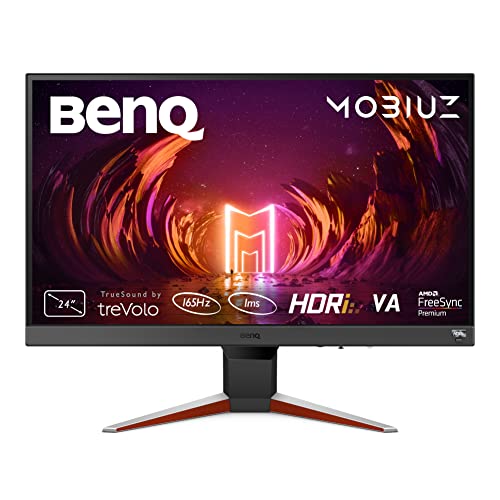 BenQ MOBIUZ EX240N 24 zoll FHD 1080p Gaming Monitor, 165Hz, 1ms MPRT, AMD FreeSync Premium, Gaming-Farbmodi, HDRi-Technologie, HDR10, Light Tuner, Black eQualizer, Integrierte Lautsprecher, Eye-Care