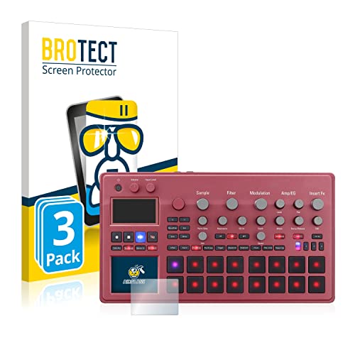BROTECT (3 Stück Schutzglas für KORG electribe Sampler Schutzfolie Made in Germany Panzer Folie Glas Displayschutz [Kratzfest 9H, Anti-Fingerprint]
