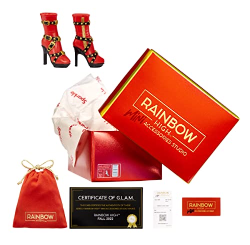 Rainbow High Mini Accessories Studio Schuhe - Inklusive 25+ High-End Mystery Surprise Fashion Accessoires - Mix & Match Fun für Modepuppen - Für Kinder und Sammler ab 6 Jahren