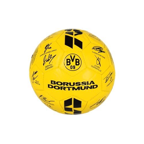 Borussia Dortmund BVB Unterschriftenball 2025/26, signiert, gelb, Größe 1