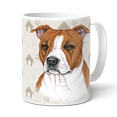 AMSTAFF - Kaffeetasse, Becher, Tiertasse aus hochwertiger Keramik. Kaffeebecher mit schöner Grafik und Spruch in englischer Sprache.