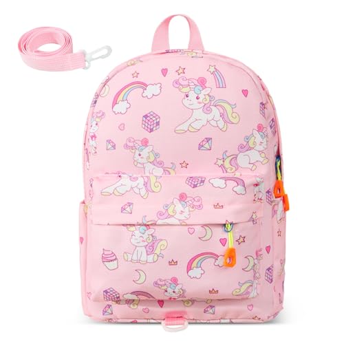 Aucuu Kinderrucksack Mädchen, Kindergarten Schulrucksäcke, Mini Einhorn Backpack Kleinkind, Kleinkind Schultasche für Kinder, Jungen, Mädchen