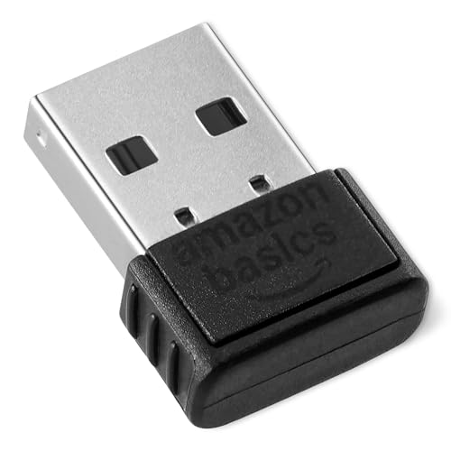 Amazon Basics Bluetooth 5.4 USB-Adapter-Dongle für PC, USB-Empfänger für Bluetooth-Maus, Tastatur, Laptop, mit Windows 11/10/8.1 kompatibel