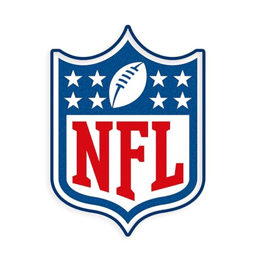 Herding Teppich NFL Wappen, 80 x 115 cm, Weich, Mit Anti-Rutsch-Effekt, Hautfreundlich, Vorderseite: 100% Polyamid, Blau, Weiß, Rot