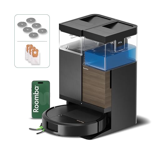 iRobot Roomba® Plus 576 Combo Roboter + AutoWash™ Dock, 25Kpa, Multifunktions‑Dock, Clearview LiDAR+Kamera, Entleert-Sich, Zusätzliches Zubehör, Schwarz