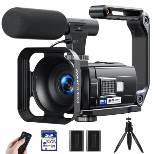 CAMWORLD Videokamera Camcorder 5K 56MP 16x Digitalzoom IR Nachtsicht WiFi