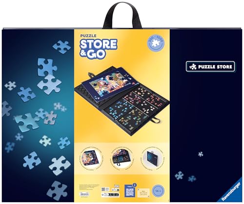 Ravensburger Store & Go für Puzzles mit bis zu 1000 Teilen, Kombination aus Puzzle-Sortierschale und Puzzleunterlage, Zubehör zur Aufbewahrung von Puzzles