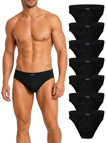 BRUBAKER 7er Pack Herren Slips 100% Baumwolle