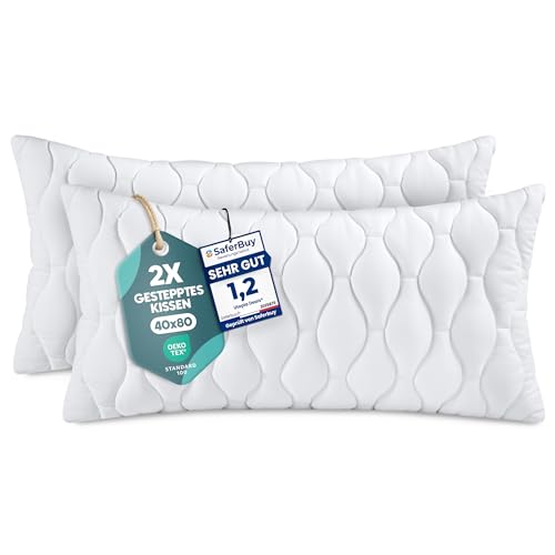 Utopia Bedding Kopfkissen 40x80 2er Set Kissen für Bett und Dekokissen