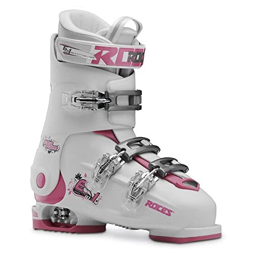 Roces Kinder Idea Up størrelse Eu 36-40 Kinderskischuh verstellbar, white-deeppink, EU