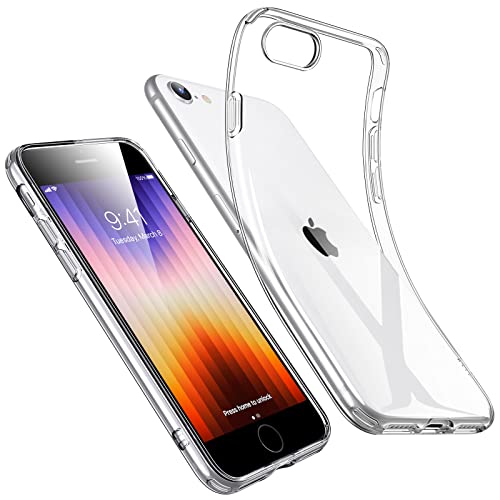ESR für iPhone SE Hülle/iPhone 8/7, iPhone SE 2020 Hülle, Dünne Transparente Handyhülle Case, Weiche TPU Silikon Schutzhülle, Vergilbungsbeständig, Klar