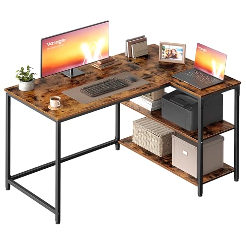 VASAGLE Eckschreibtisch in L-Form, Computertisch, 110 x 80 cm