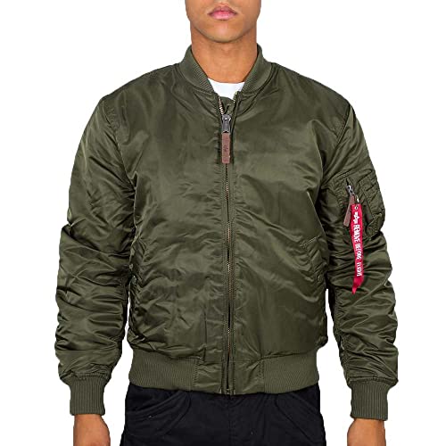 Alpha Industries Herren Jacke MA-1 VF 59, Grün (Dark Green 257), Medium