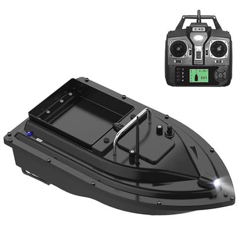 Kavolet 500m Köderboot Angeln Ferngesteuertes Futterboot, GPS Angelköderboot, 2KG Beladung Nachtangeln Köderboot mit großem Köderbehälter Automatisches Köderboot, 10000mAh wiederaufladbare Batterie