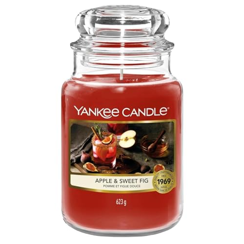 Yankee Candle Apple&Sweet Fig Grosse Duftkerze im Glas 623g Apfel&Süße Feige