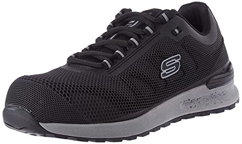 Skechers Herren Bulklin Bragoo Sneaker, Black Kpu Mesh, 44 EU
