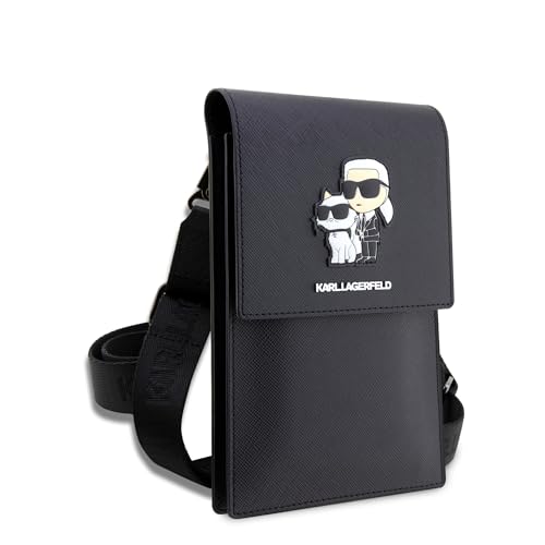 KARL LAGERFELD Tasche KLWBSAKCPMK Schwarz Saffiano Karl & Choupette