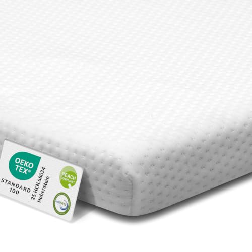 MENDALE Topper 140x200cm Gel Matratzen Topper H2&H3 6cm Hoch Kaltschaum Matratzentopper aus Bequemem Gelschaum, Abnehmbarem Bezug, Oeko‑TEX® Standard 100, Certipur-US, Reach Zertifiziert