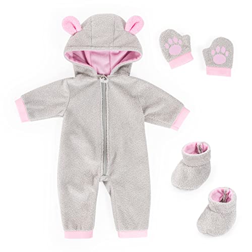 Bayer Design 84205AA Puppenkleidung, Outfit, Babypuppen Anziehsachen 38-43cm, mehrteilig, Puppenzubehör