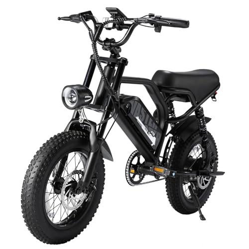 E Bike Elektrofahrräder-Ebike für Jugendliche mit 36V 13Ah Herausnehmbare Batterie, E-Bike 16 * 3.0 Zoll Fette Reifen, Off-Road Mountainbike, Elektrofahrrad Herren Damen Elektro Fahrrad mitLCD-Display