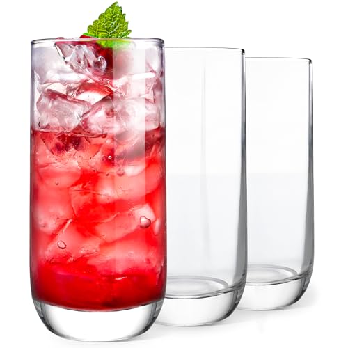 KONZEPT Gläser Set 12 teilig, 300 ml - Kristallklare Trinkgläser, verstärkter Boden – EU-Produktion, spülmaschinenfest, bleifrei – ideal für Wasser, Saft & Eisgetränke