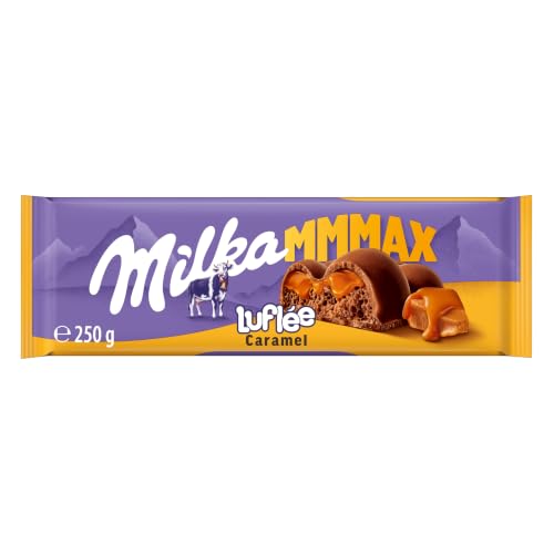 Milka MMMAX Luflée Caramel Tafelschokolade, 250 g