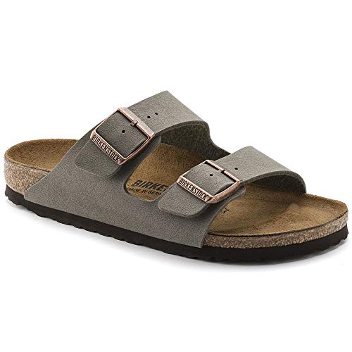 BIRKENSTOCK Classic Arizona Birko-Flor 151211, Pantoletten, Braun (Stone 972), 45 EU (10.5 UK)