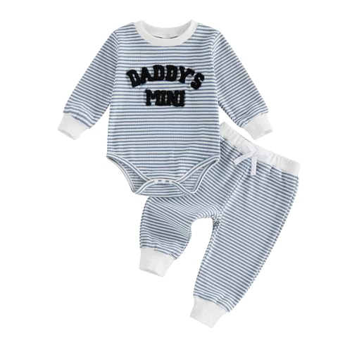 2 Teiliges Neugeborene Baby Jungen Winter Kleidung (Blau, 6-12 Monate)
