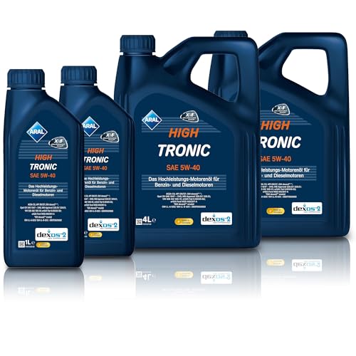 2x 1 L + 2x 4 L = 10 Liter ARAL HighTronic 5W-40 Motoröl