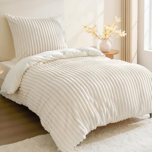 BEDELITE Flanell Bettwäsche 135x200 2teilig Plüsch, Fleece Winter Bettbezug
