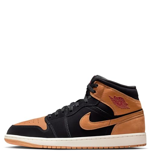 NIKE Schuhe Air Jordan 1 Mid Se Code HV4091-002 Schwarz Herren, Schwarz Orange Rot, 45 EU