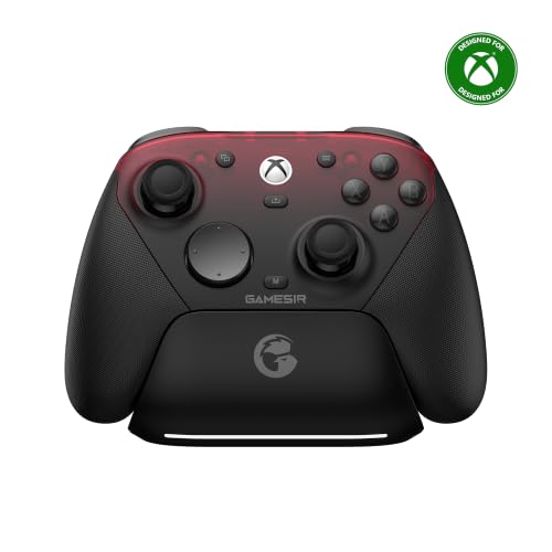GameSir G7 Pro 1000Hz Controller mit Ladestation für Xbox Series X|S, Xbox One, Windows 10/11 & Android – TMR Joysticks, verstellbare Trigger & 4 programmierbare Tasten – Shadow Ember