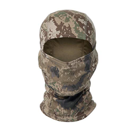 Bessy shop Camo Gesichtsmaske,Balaclava Tarnung Vollmaske Winddicht Leicht Balaclavas Sturmhaube UV-Schutz Sturmhaube für Herren Damen Outdoors Sport Motorrad Fahrrad Ski Jagd Militär Taktischer