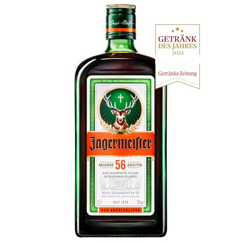 Jägermeister – 1 x 0,7l Premium Kräuterlikör 35% Vol. – 56 erlesene Kräuter – Kalt mazeriertes Elixier – Im Eichenfass gelagert – Das Original aus Wolfenbüttel