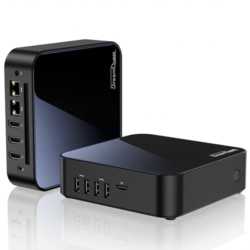 DreamQuest Mini PC Windows 11 Pro Intel 12.Gen N95 (bis zu 3,4 GHz) 12GB DDR5 RAM 512GB M.2 SSD Micro Desktop Computer mit 4K HDMI,WiFi6,Gigabit LAN,USB3.2,ideal für Home Office & Heimkino