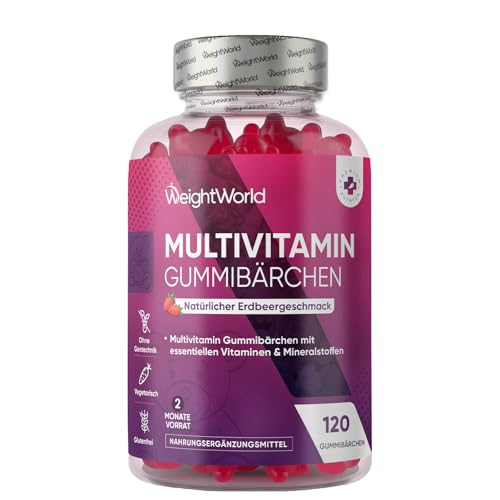WeightWorld Multivitamin Gummibärchen - 120 Vitamin Komplex mit 13 Zutaten