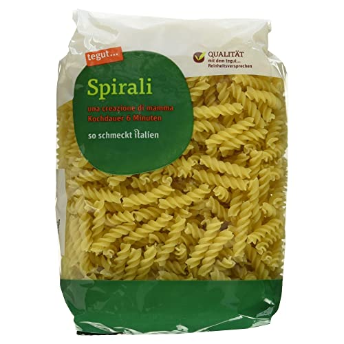 tegut... Italienische Nudeln Pasta Spirali - Teigware aus 100 % Hartweizengrieß - Spezialität aus Italien, 1 x 500 g
