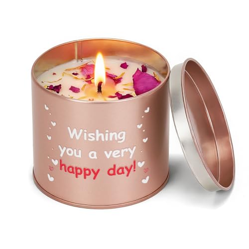 YD LIFE Geburtstags-Duftkerze Geschenke für Frauen Geburtstag Frau-Glückskerze-9,15oz Duftkerzen Valentinstag Hochzeit Dankeschön Kollegen Abschiedsgeschenk Lehrerin Weihnacht für Freundin Mama Oma